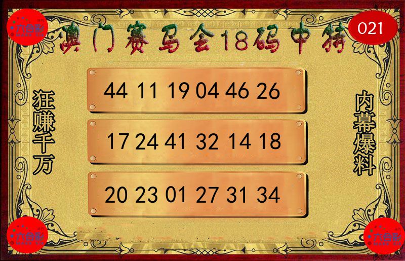 赛马会18码 第21期