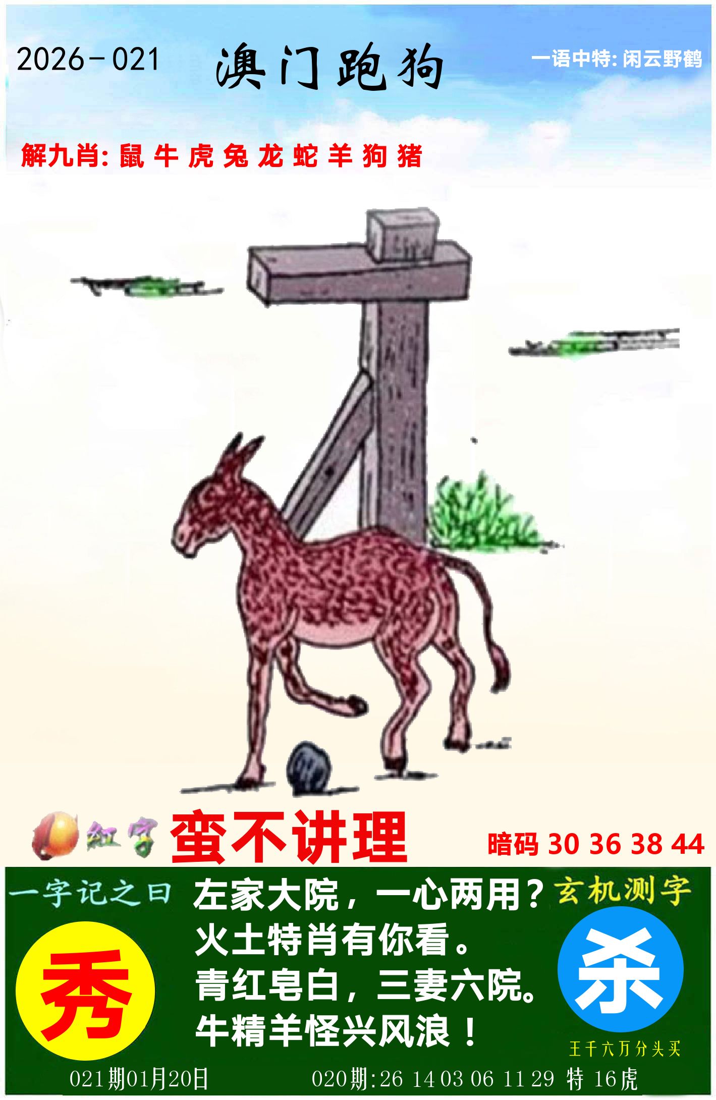 澳门跑狗图 第21期