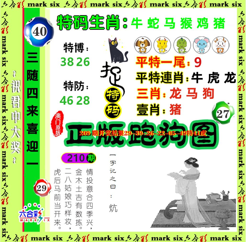 正版跑狗图 第210期