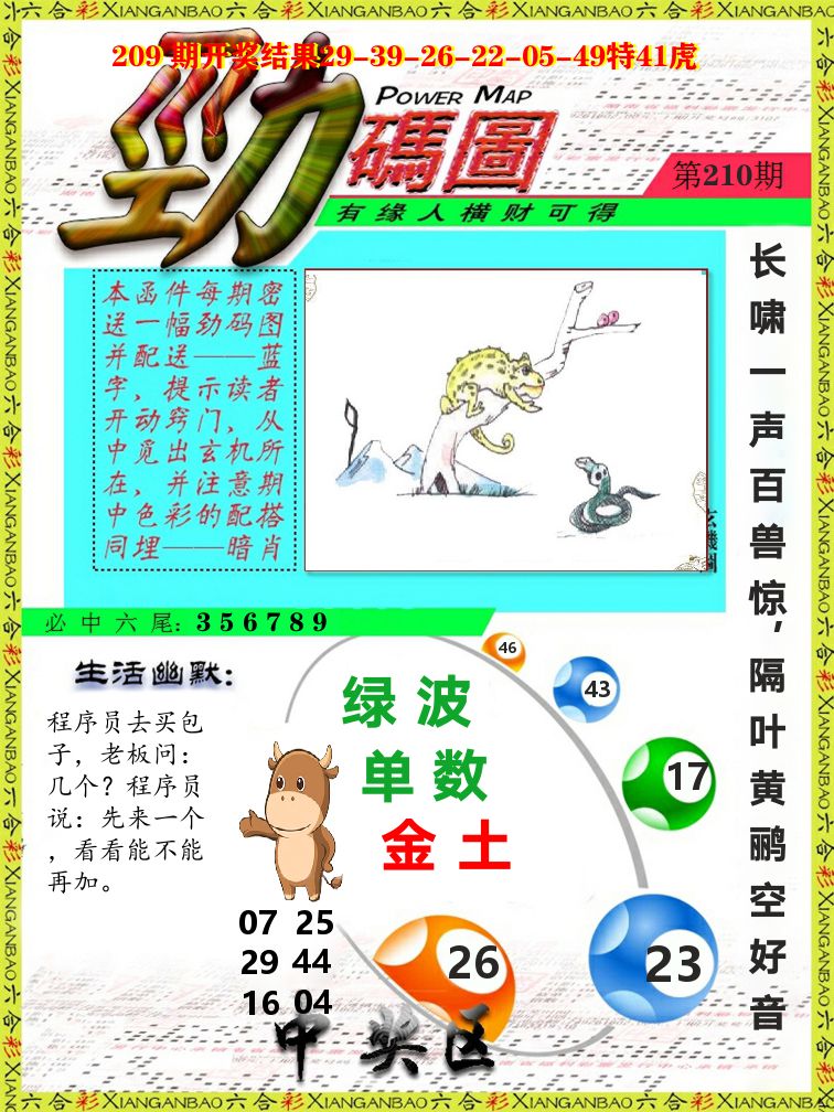 劲码图 第210期