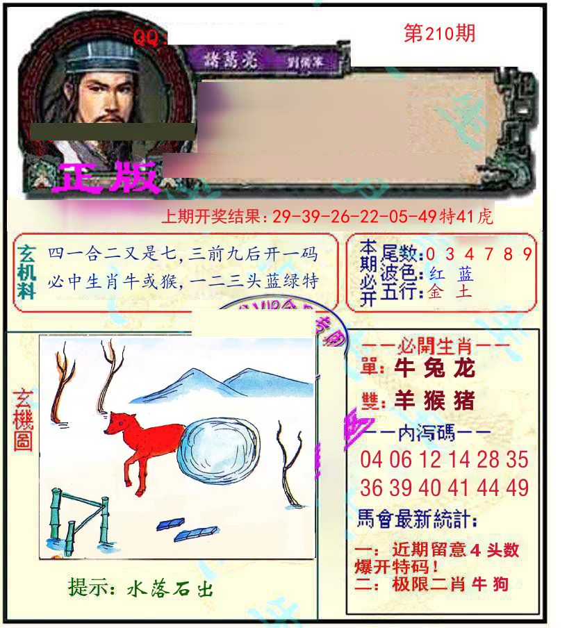 诸葛亮玄机 第210期