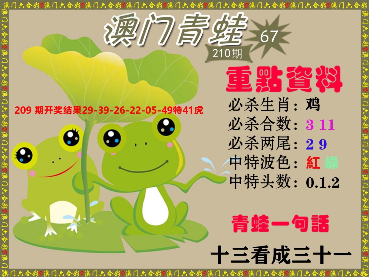 青蛙系列67 第210期