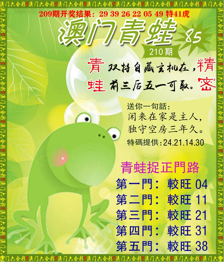 青蛙系列85 第210期