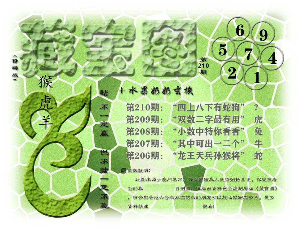 藏宝图奶奶玄机 第210期