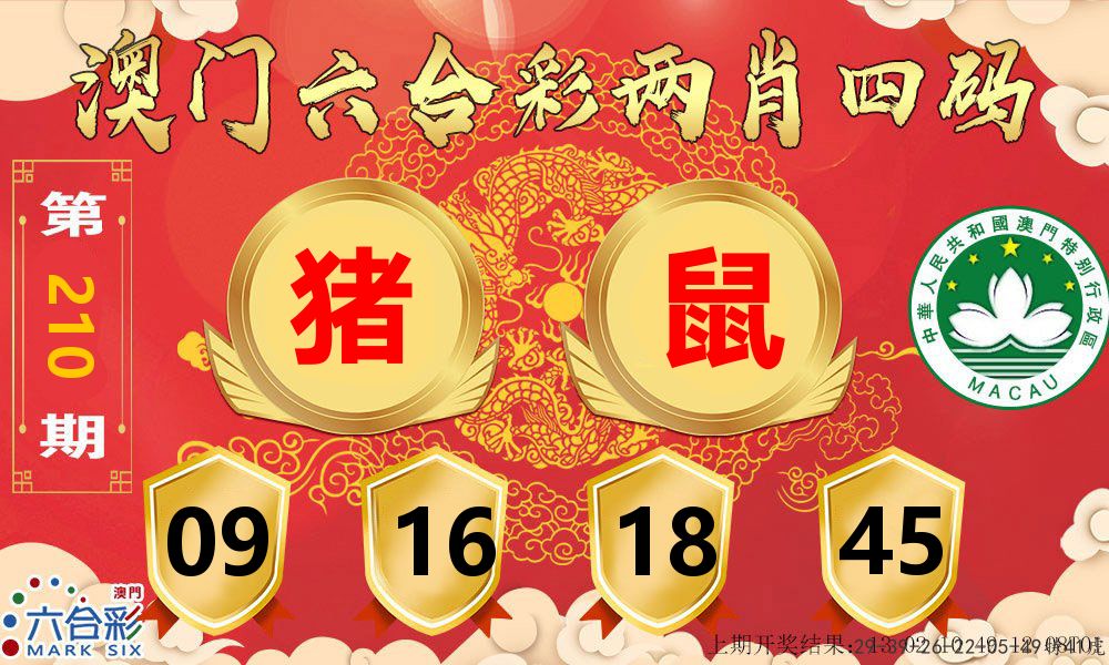澳门两肖四码 第210期
