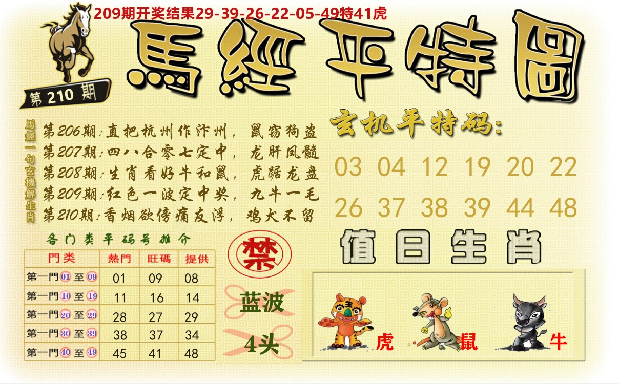 澳门平特图 第210期