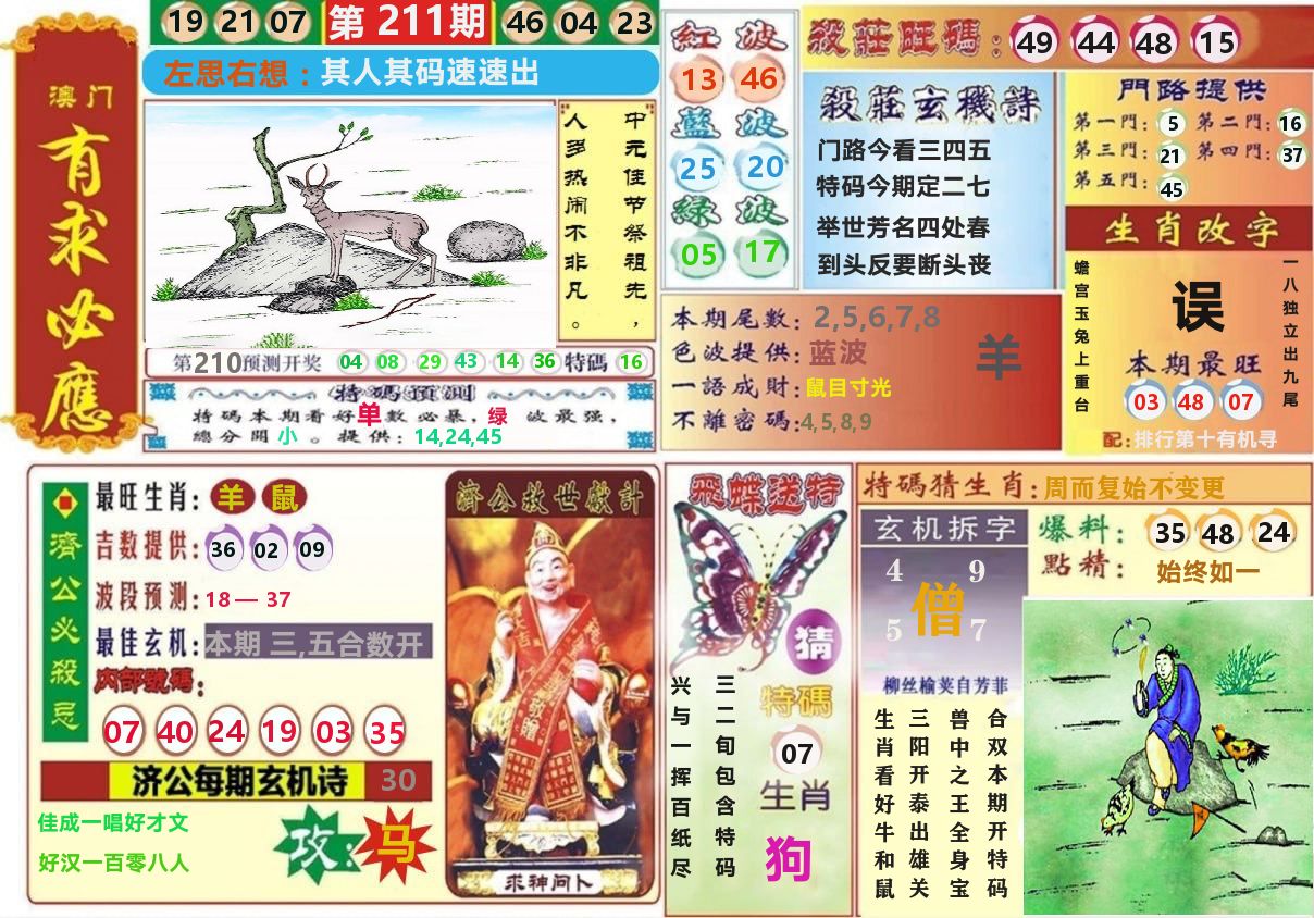 澳门有求必应 第211期