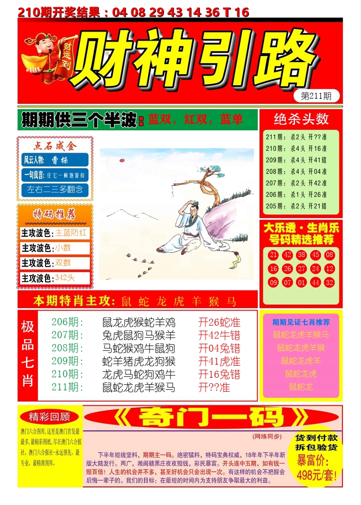 财神引路 第211期