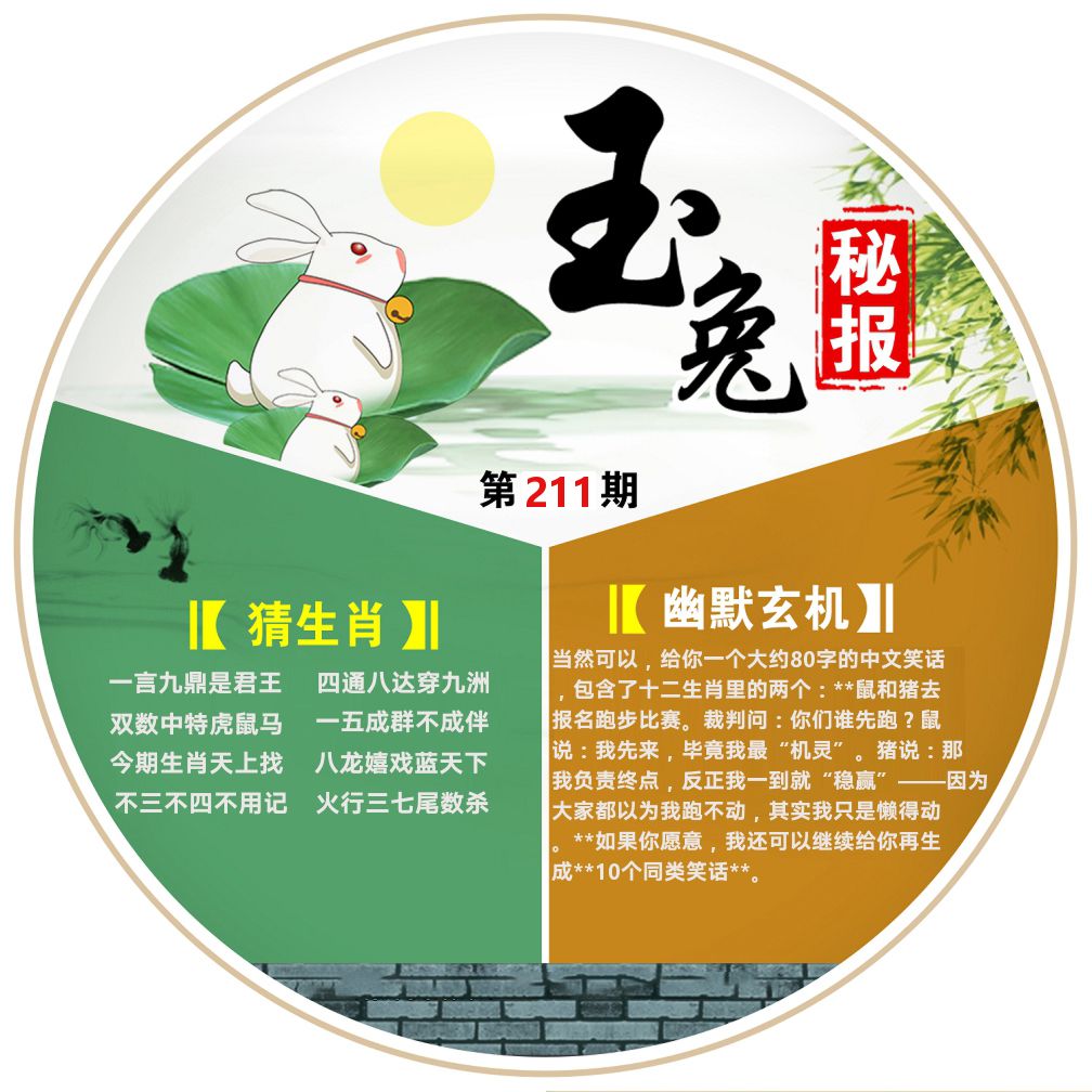 玉兔秘报 第211期