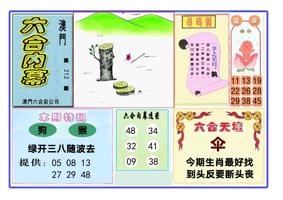 六合内幕 第212期