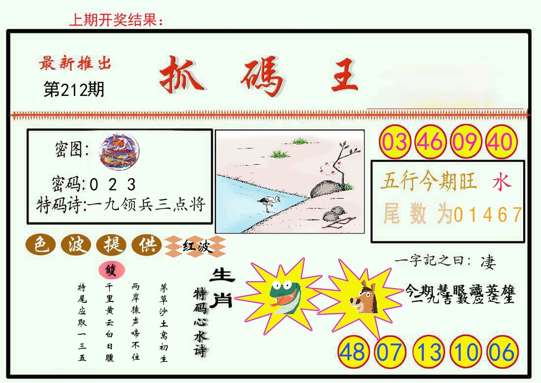 最新抓码王 第212期