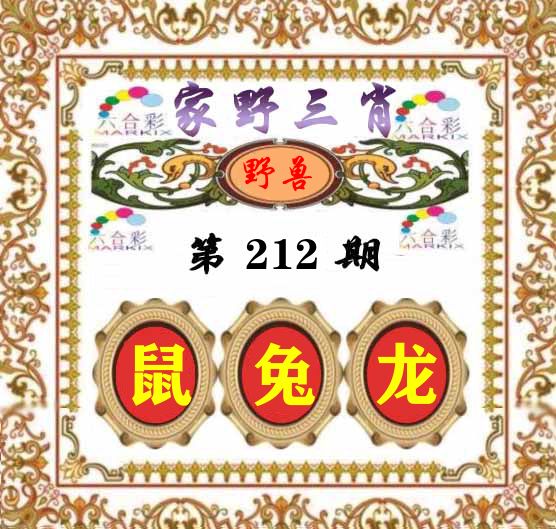 家野三肖 第212期