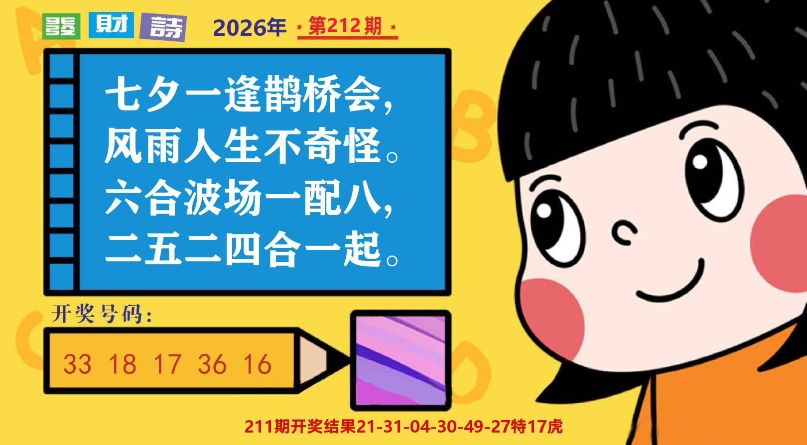 六合头条B 第212期