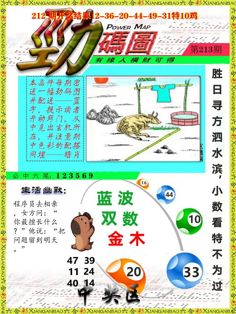 劲码图 第213期