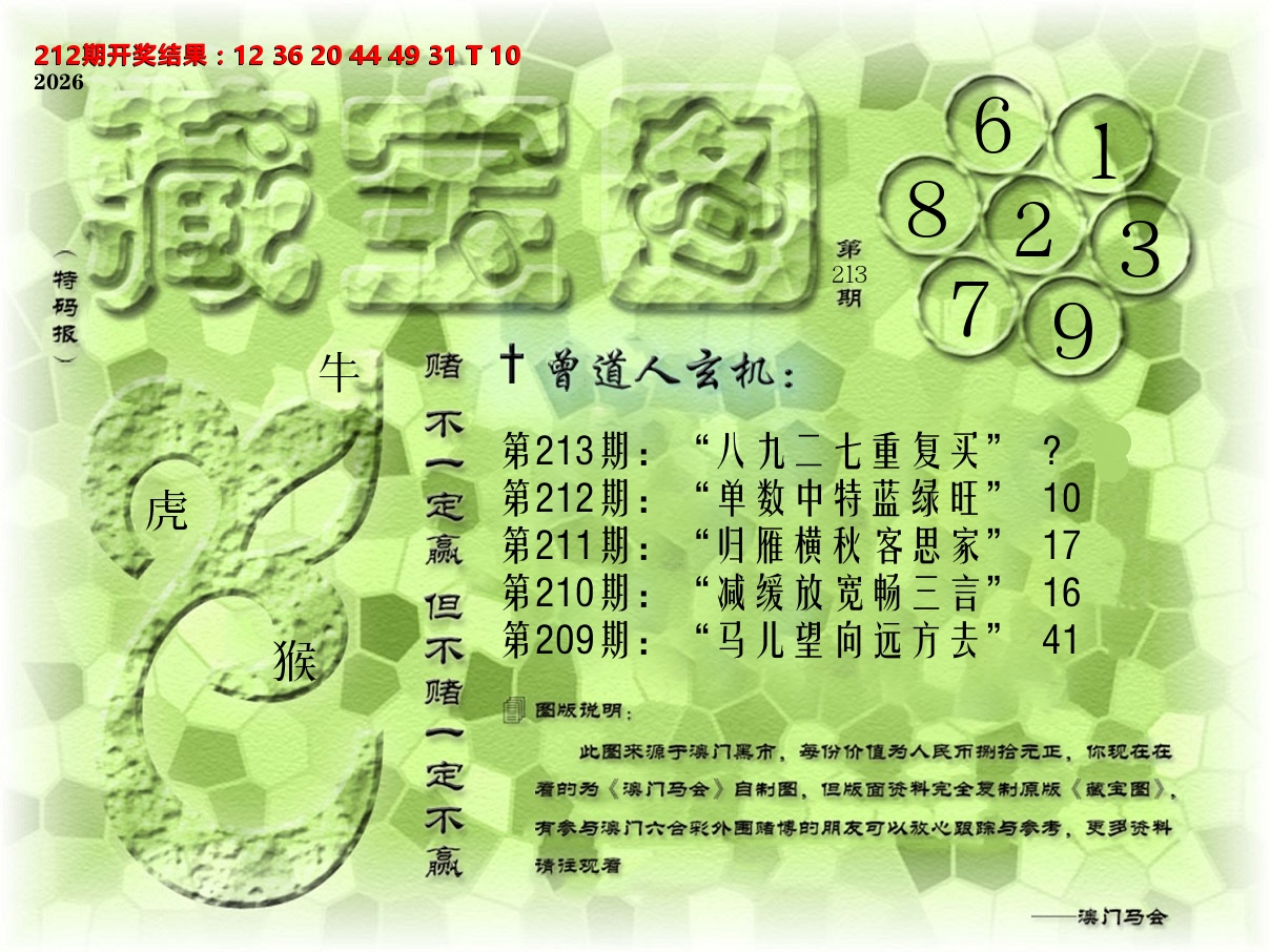 《藏宝图》 第213期