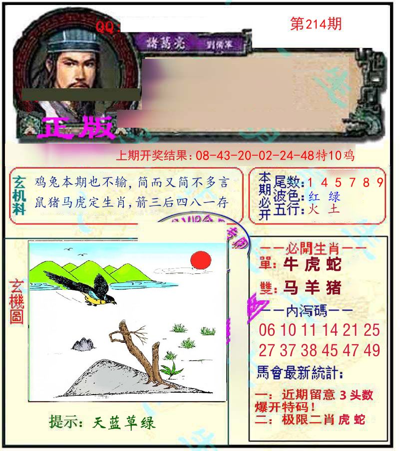 诸葛亮玄机 第214期