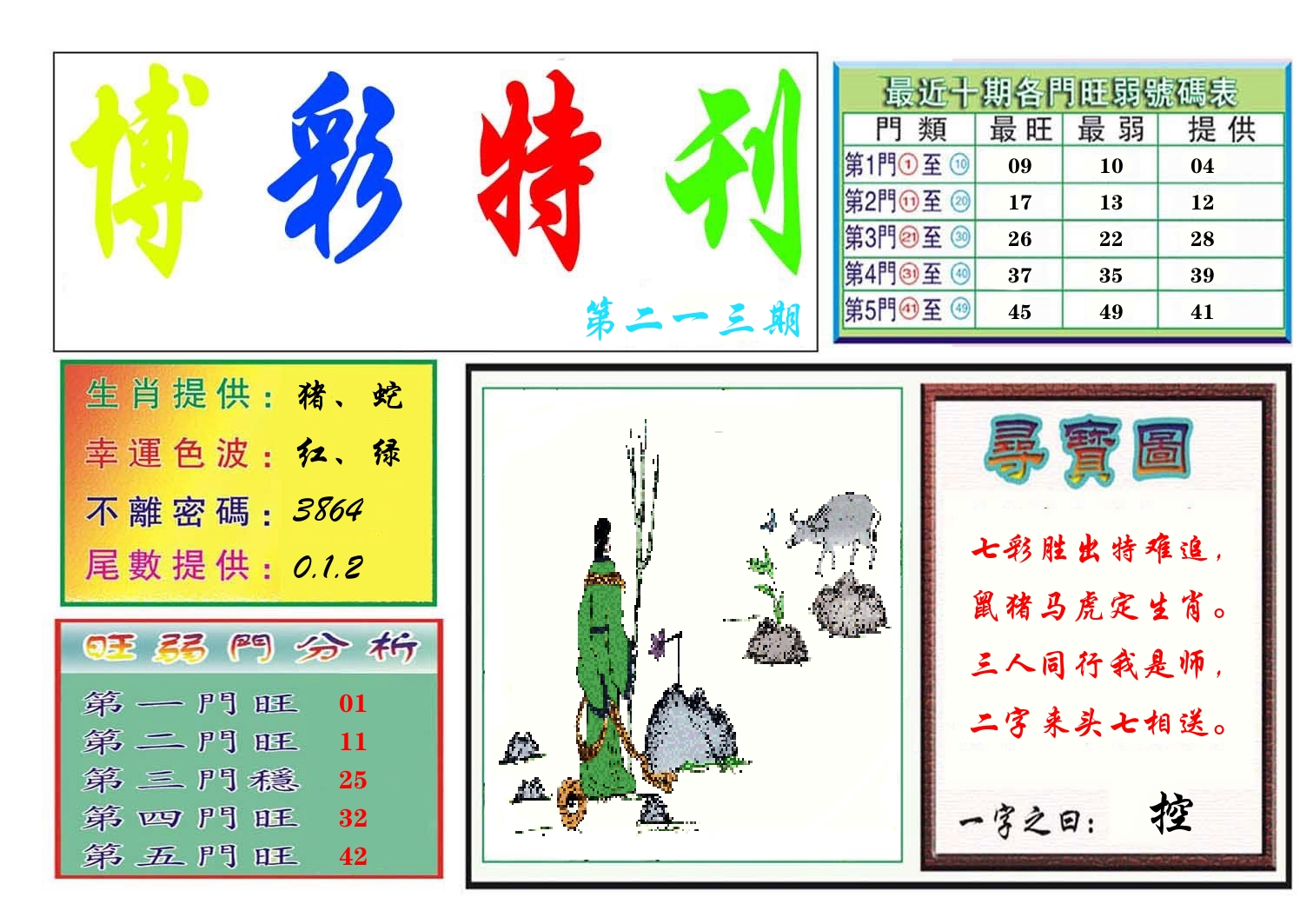 博彩特刊 第214期