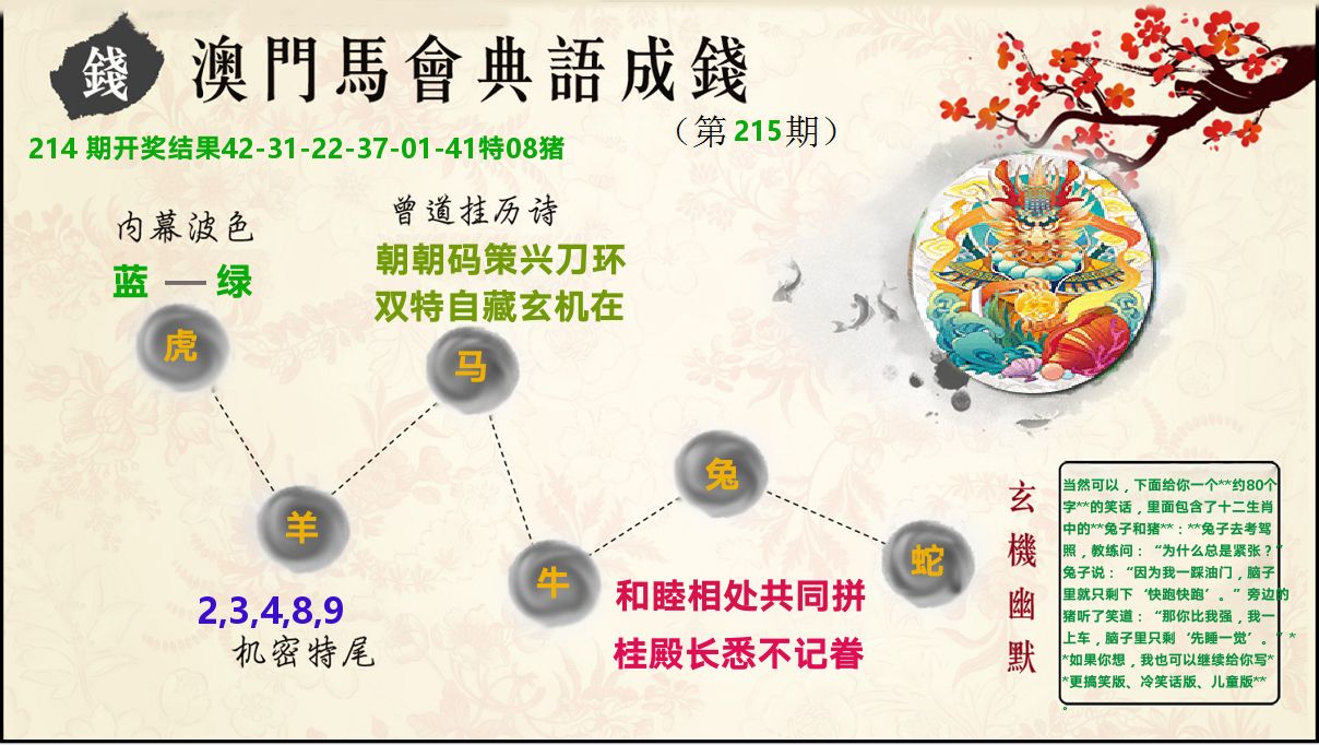 典语成钱 第215期
