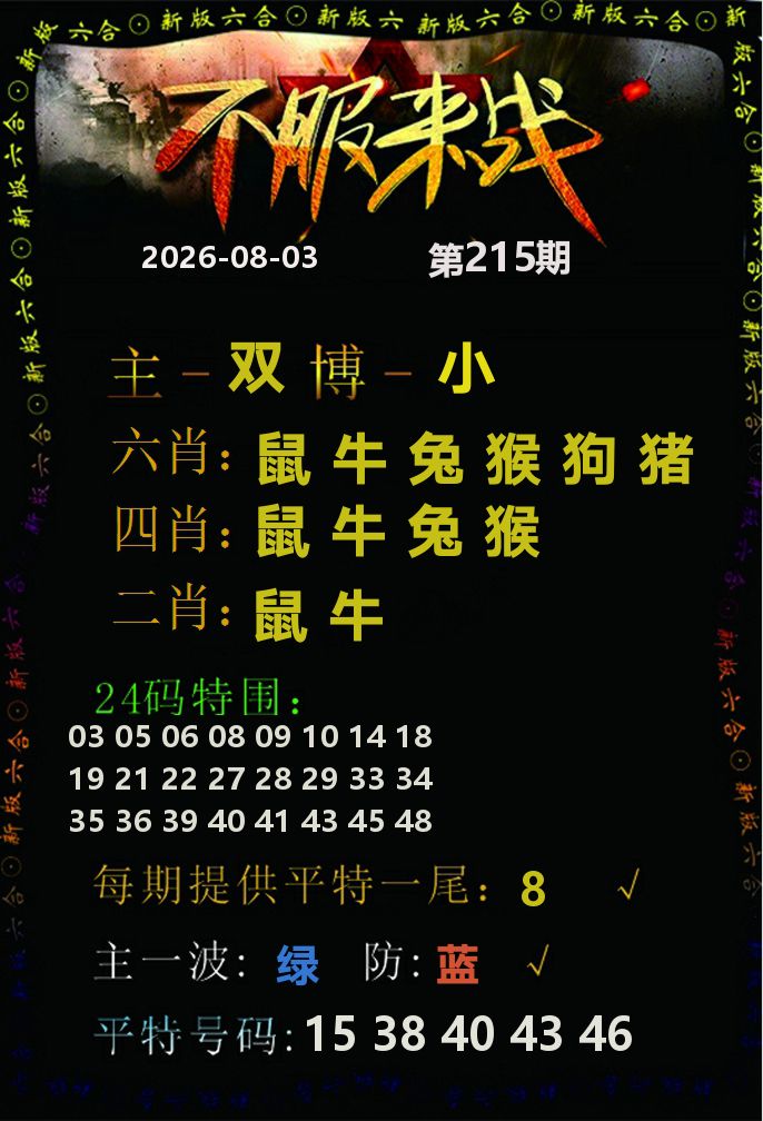 不服来战 第215期