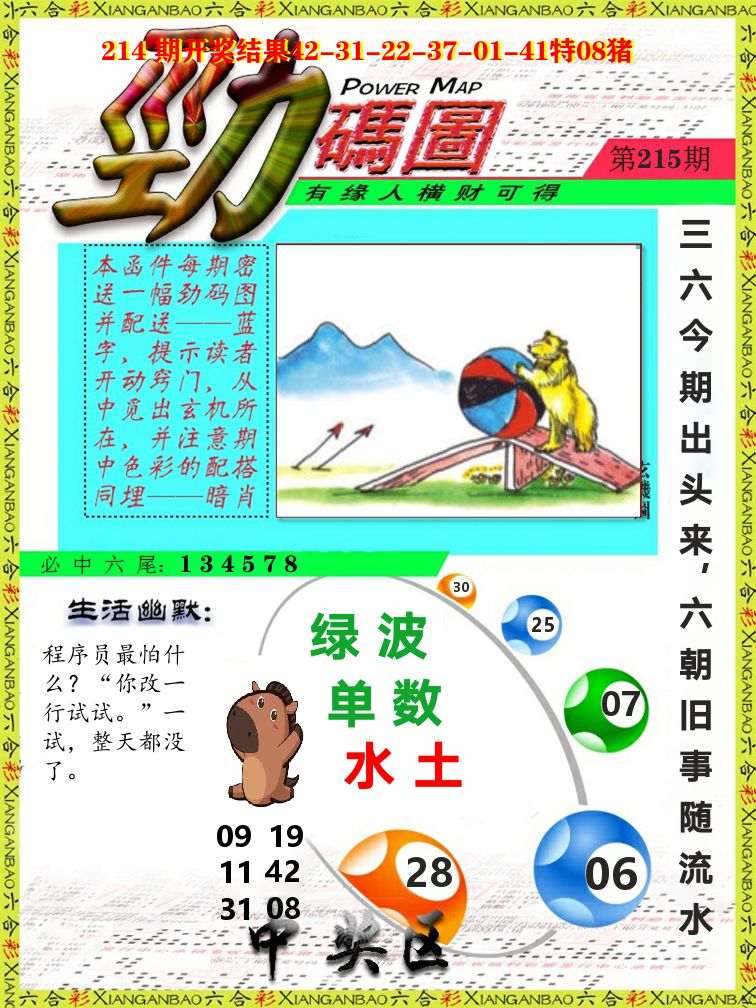 劲码图 第215期
