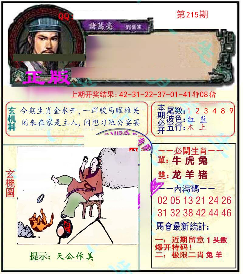 诸葛亮玄机 第215期