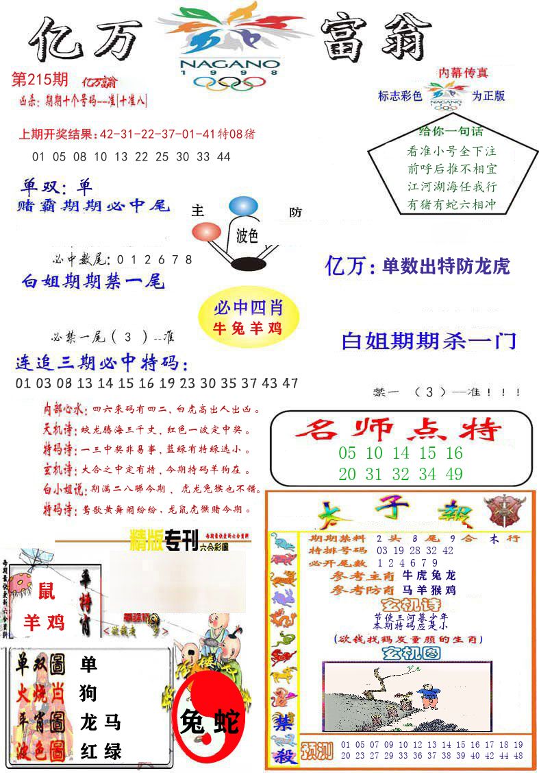 亿万富翁 第215期