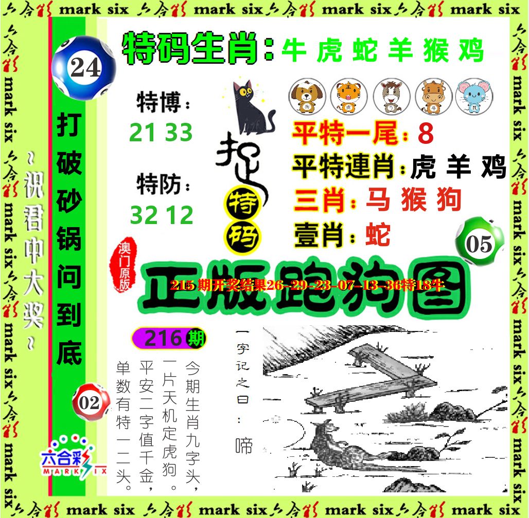 正版跑狗图 第216期