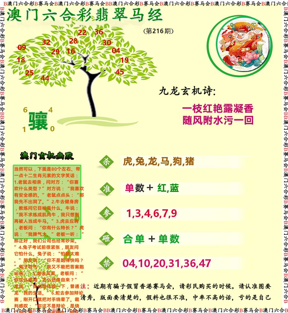 翡翠马经 第216期