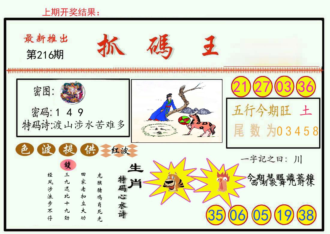 最新抓码王 第216期