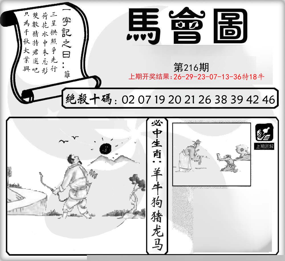 马会图 第216期