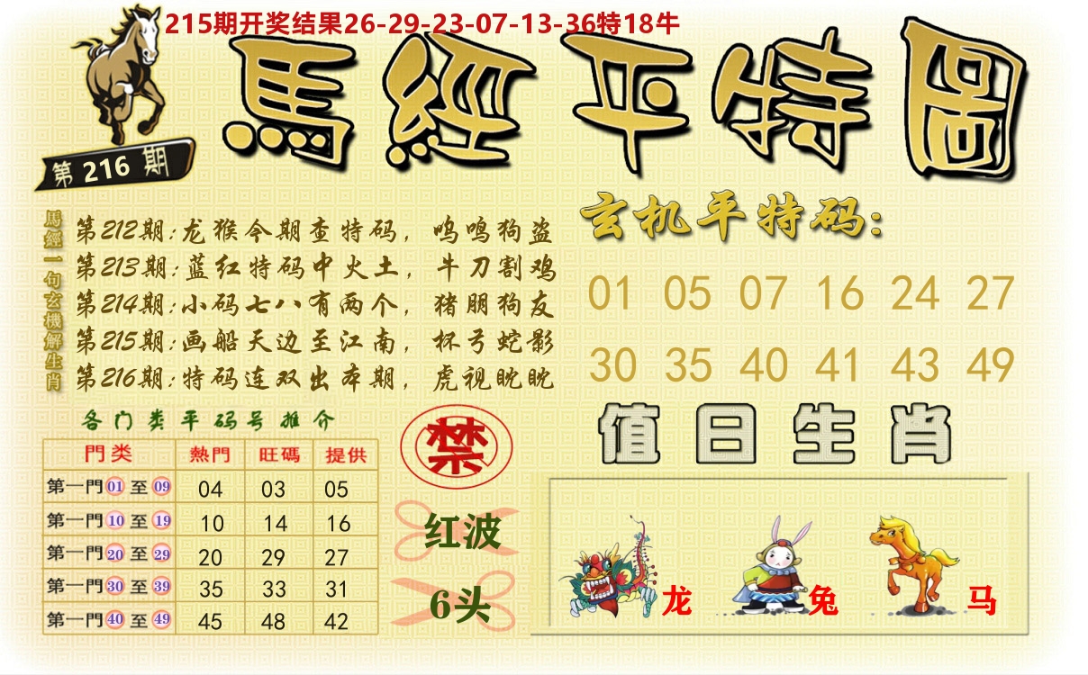 澳门平特图 第216期