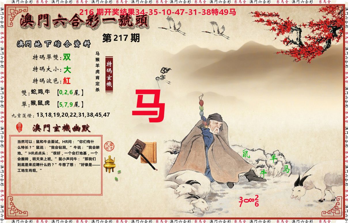 一号头 第217期