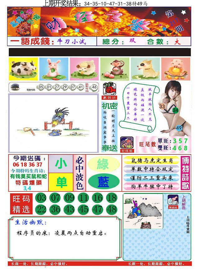 澳门财经宝鉴 第217期
