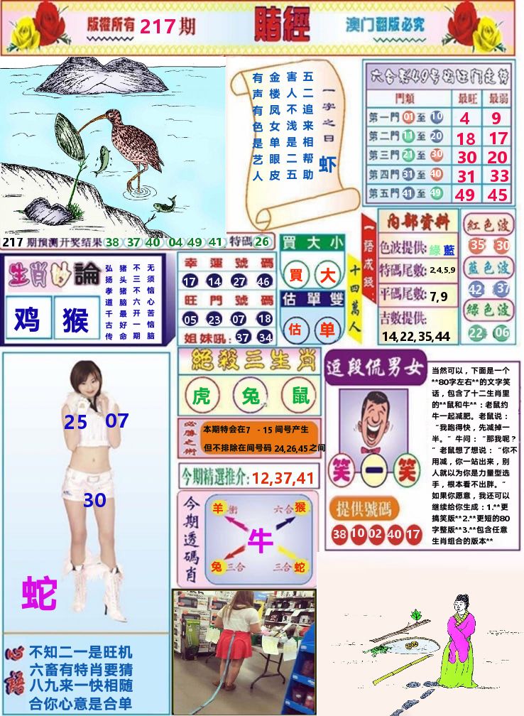 澳门赌经 第217期