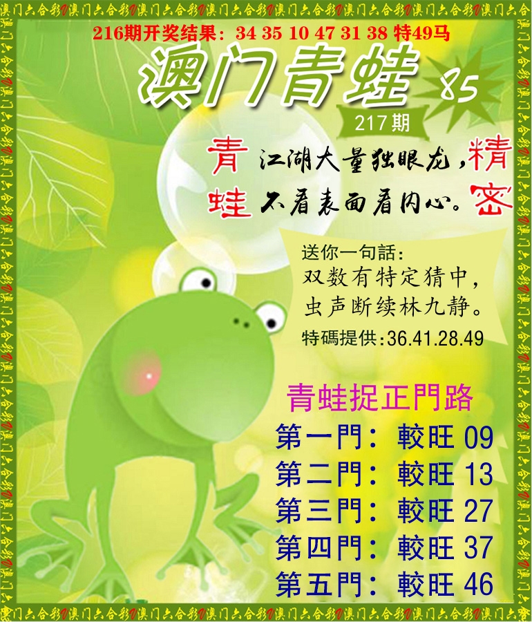 青蛙系列85 第217期