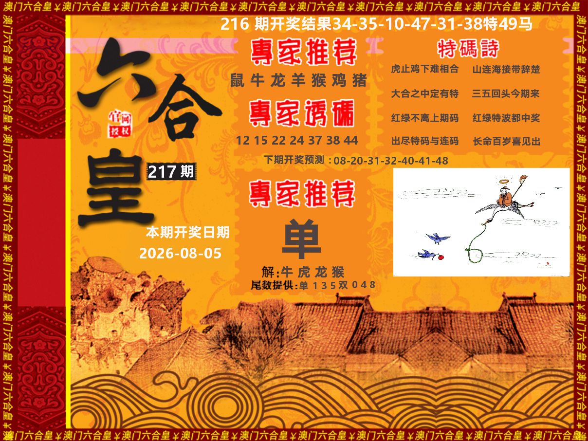六合皇系列 第217期