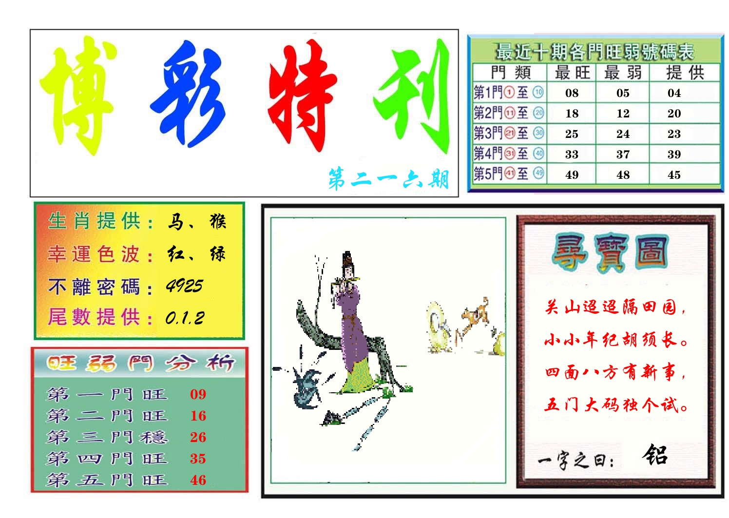 博彩特刊 第217期