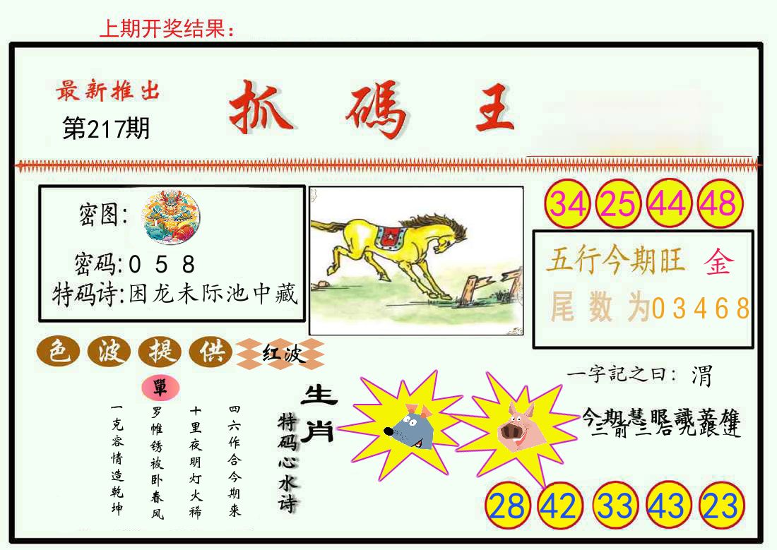 最新抓码王 第217期
