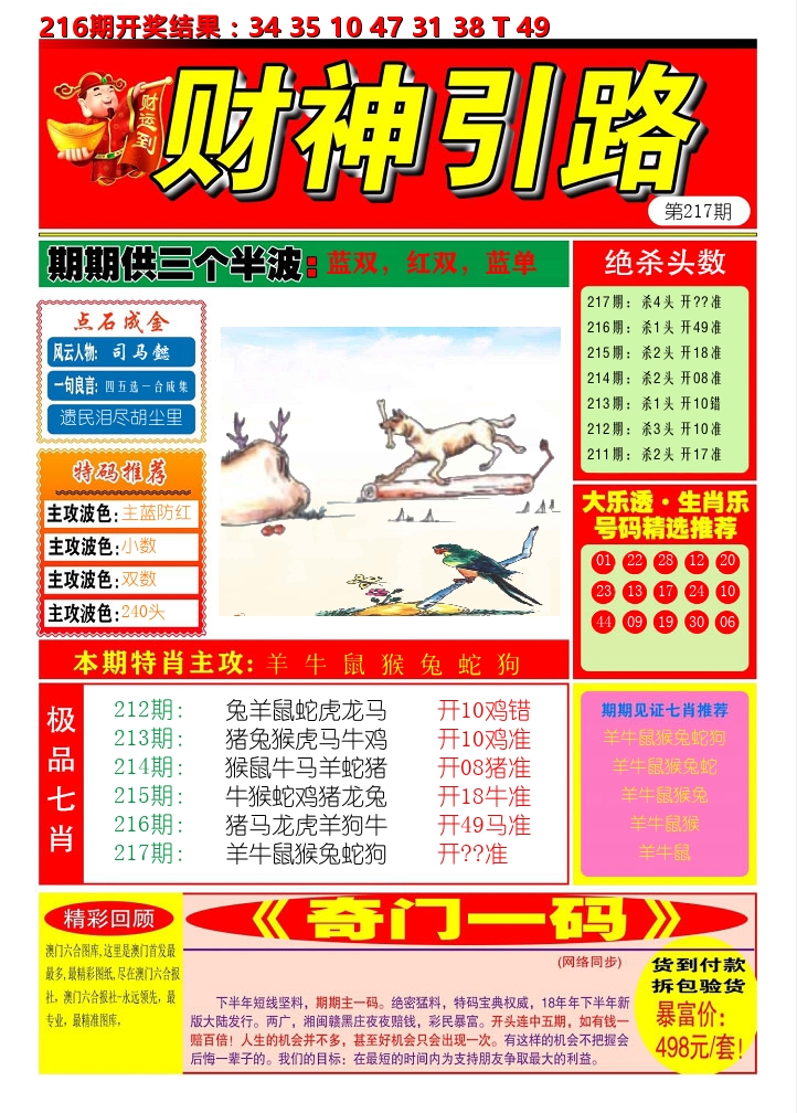 财神引路 第217期