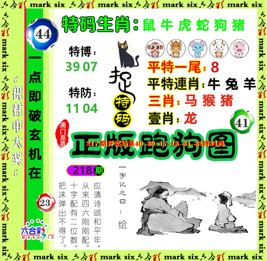 正版跑狗图 第218期