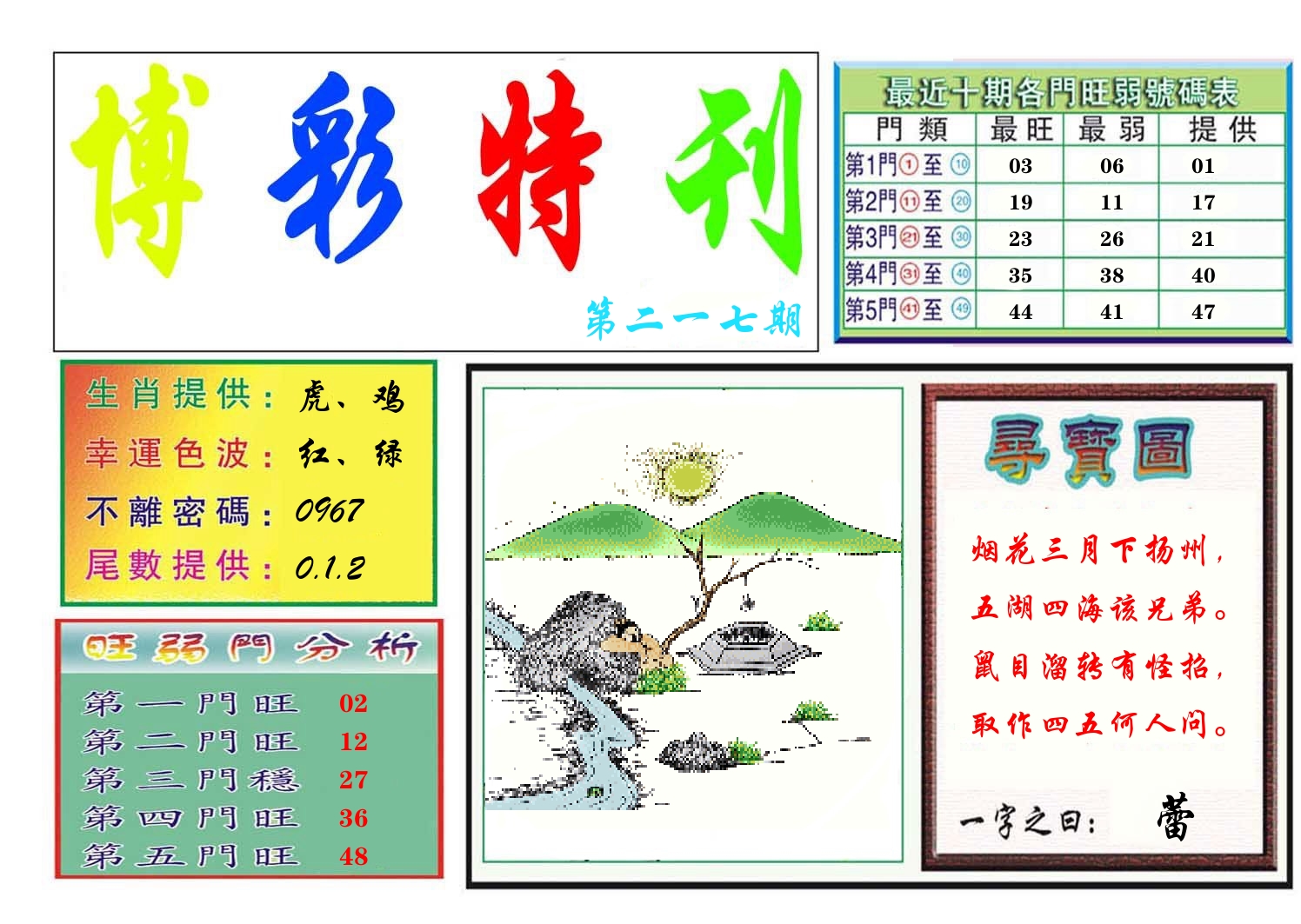 博彩特刊 第218期