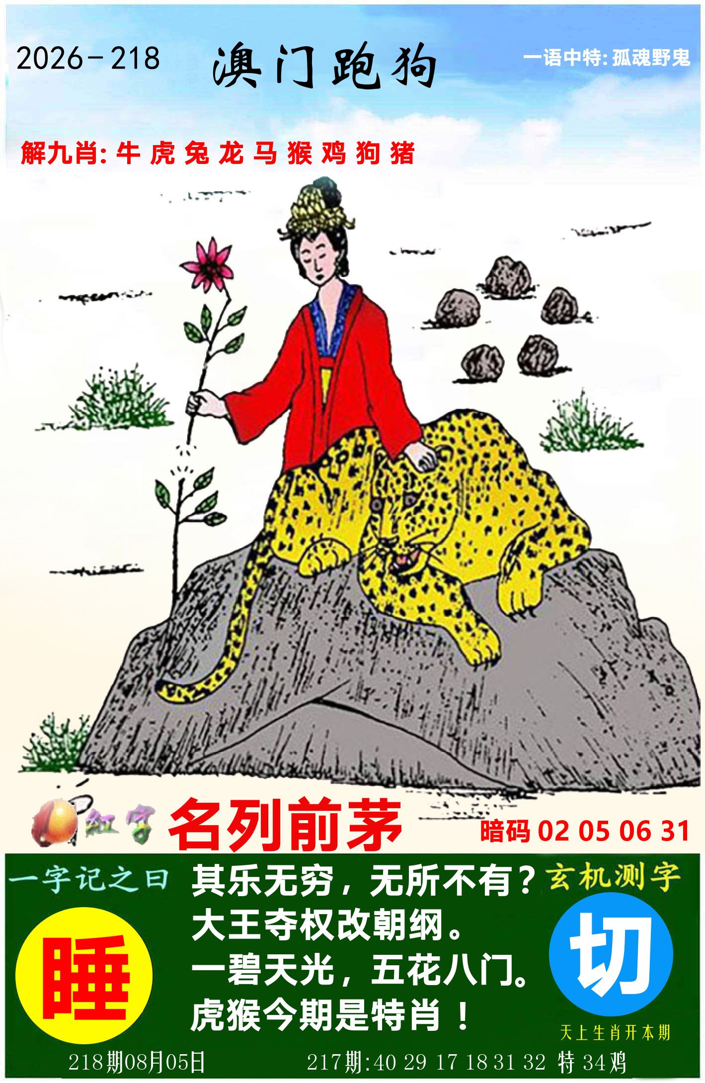 澳门跑狗图 第218期