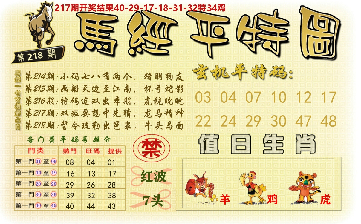澳门平特图 第218期