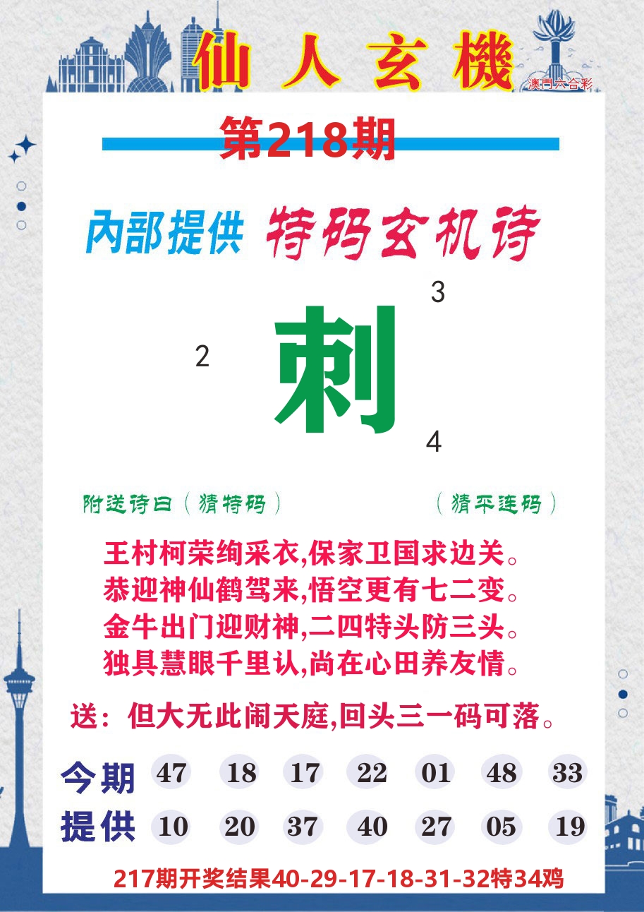 澳门钱多多D 第218期