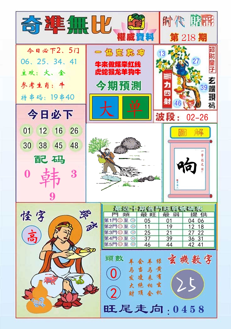时代赌彩 第219期