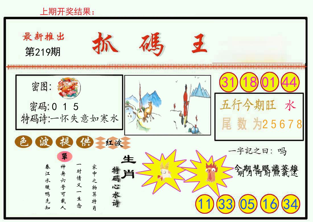 最新抓码王 第219期