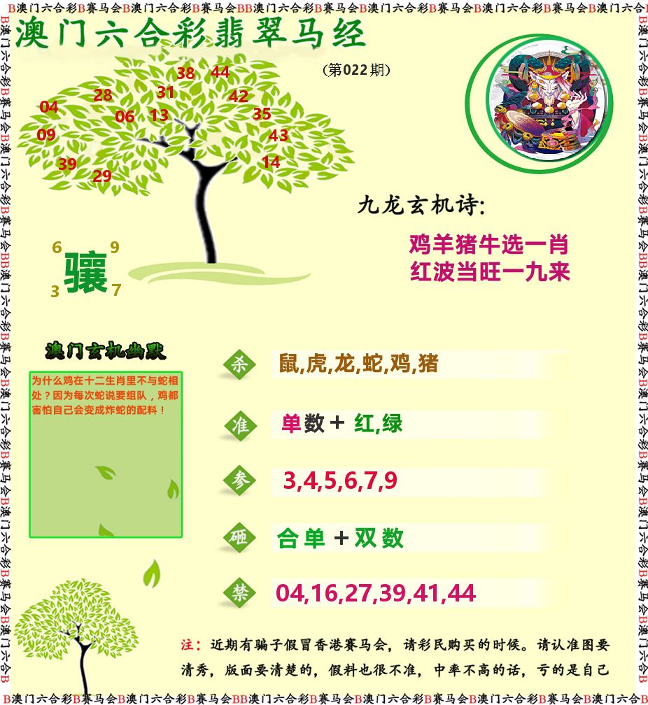 翡翠马经 第22期