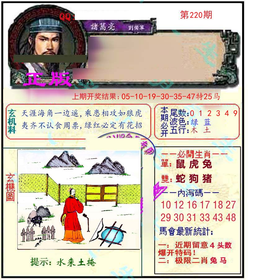 诸葛亮玄机 第220期