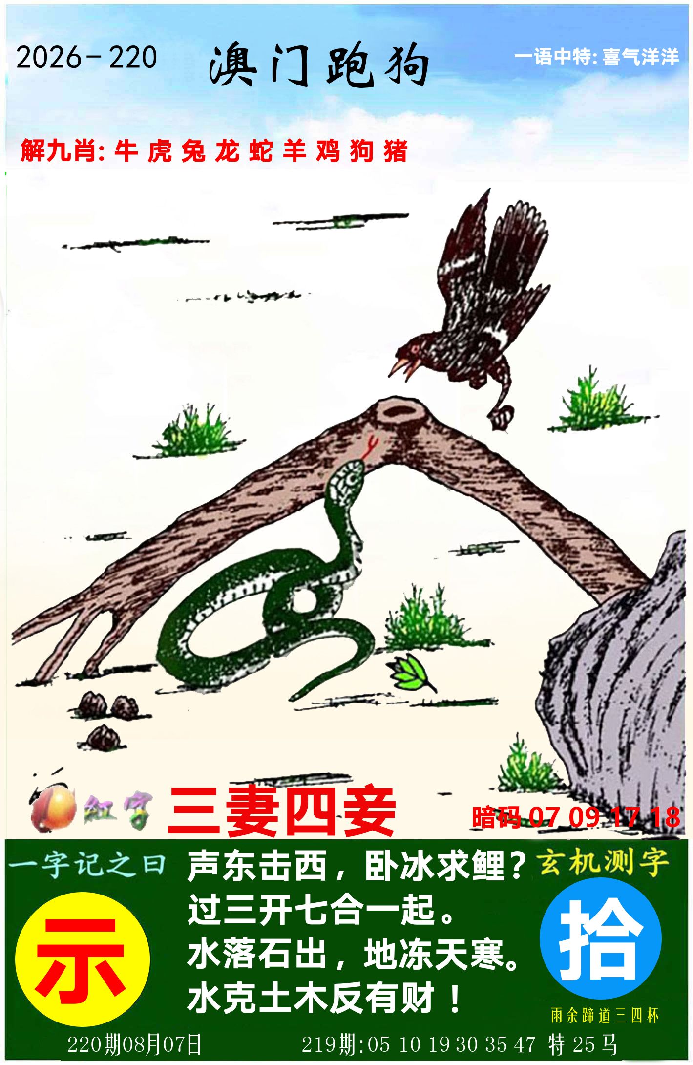 澳门跑狗图 第220期