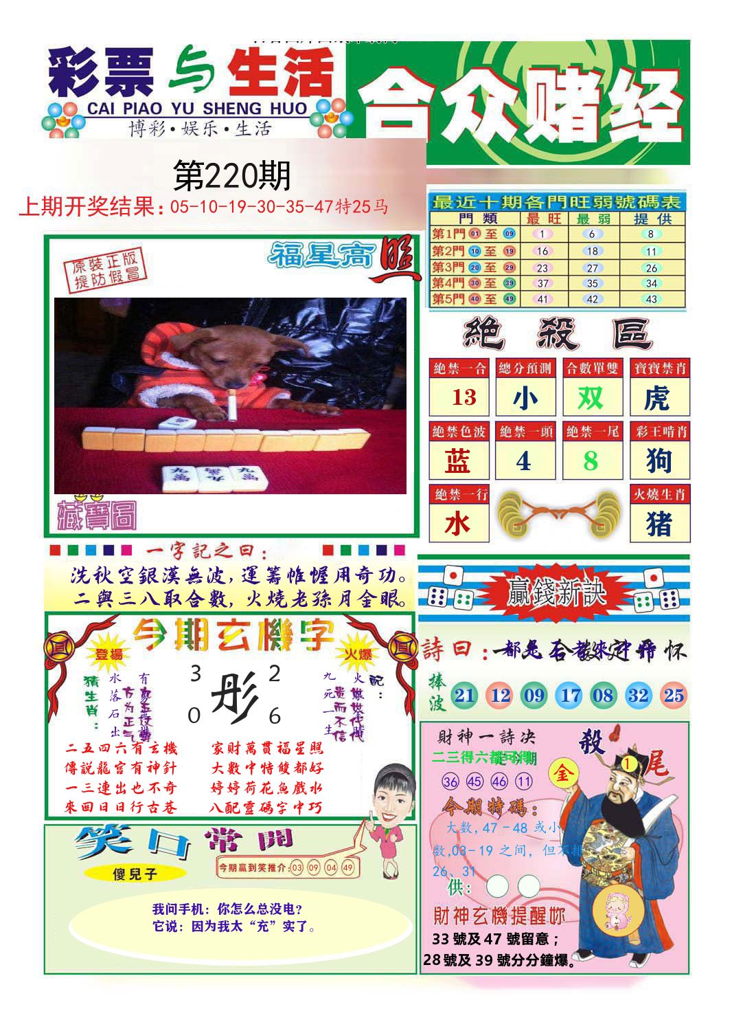 合众赌经 第220期